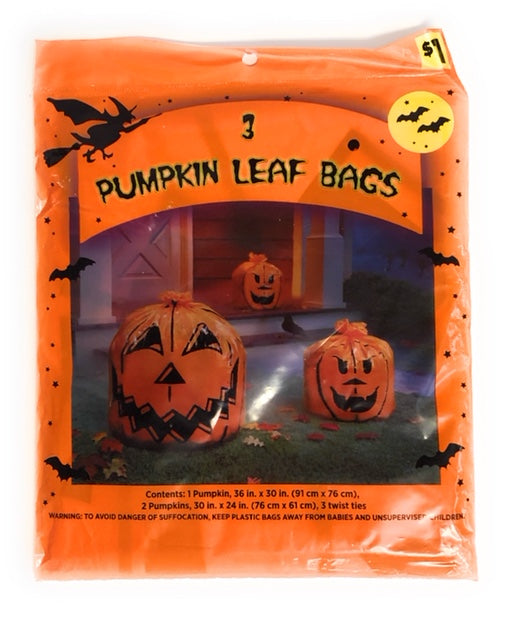 Pumpkin Leaf Bags 3ct - 24pk