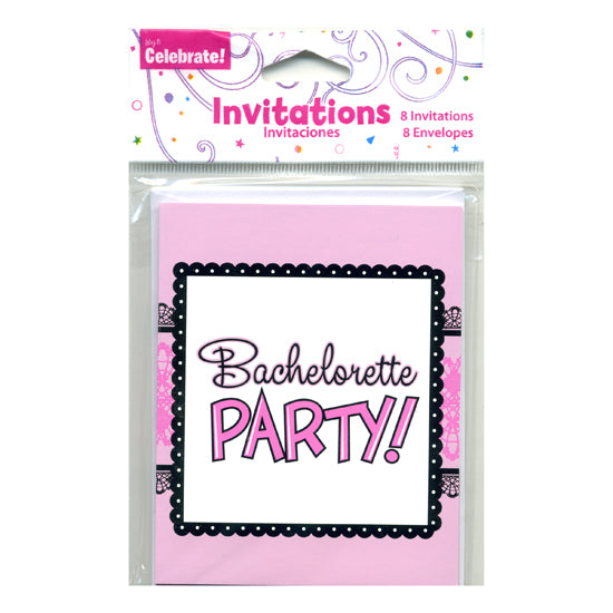 Pink and Lace Bachelorette Invites