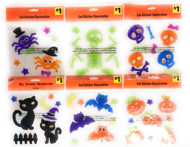 Gel Sticker Decorations - 24pk