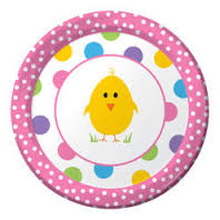 Chick Celebration 8.75" Plates - No Labels