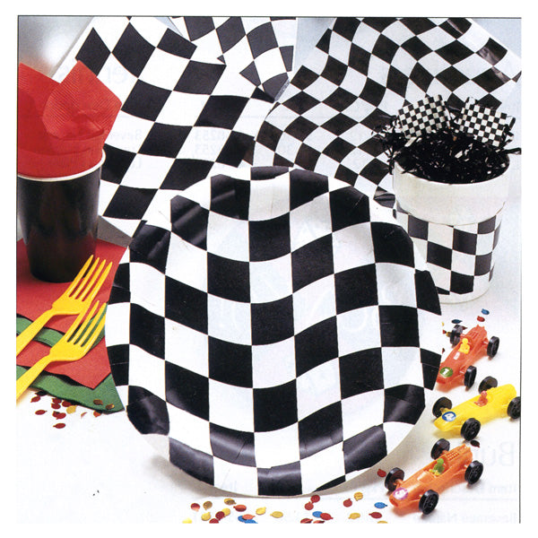 Black and White Check Beverage Napkins-B623