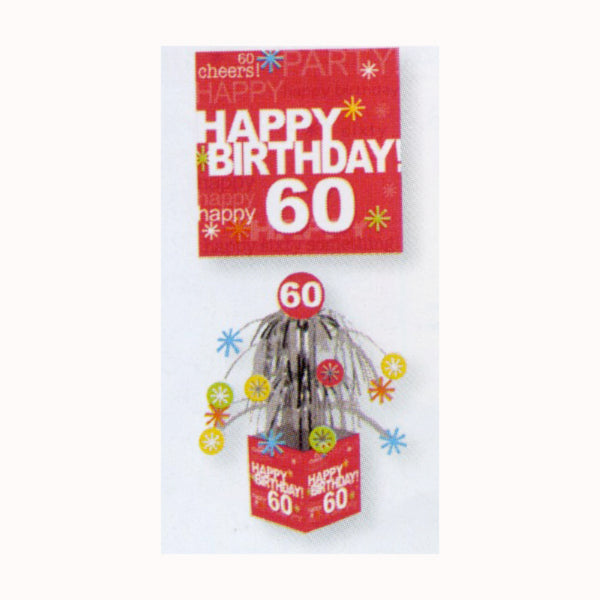 Time to Party! 60th Mini Foil Centerpiece