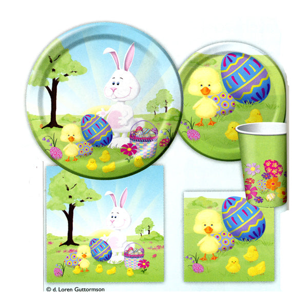 Easter Bunny Beverage Napkins <span style="color:#e32619;">(24 packages per case)</span>