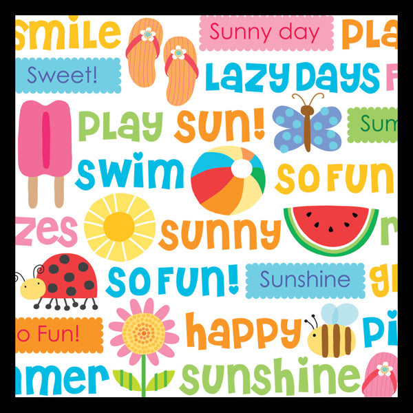 Lazy Days-Words Luncheon Napkins