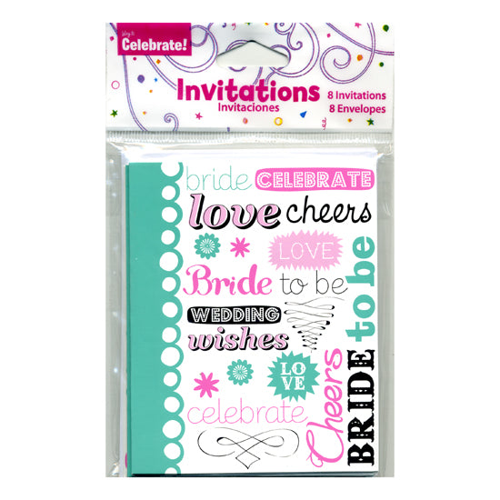 Teal Bride to Be Invites