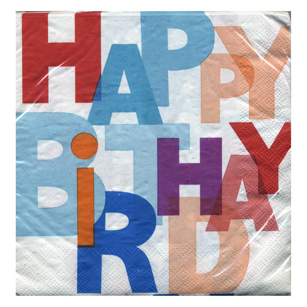 Birthday Text Luncheon Napkins-B525