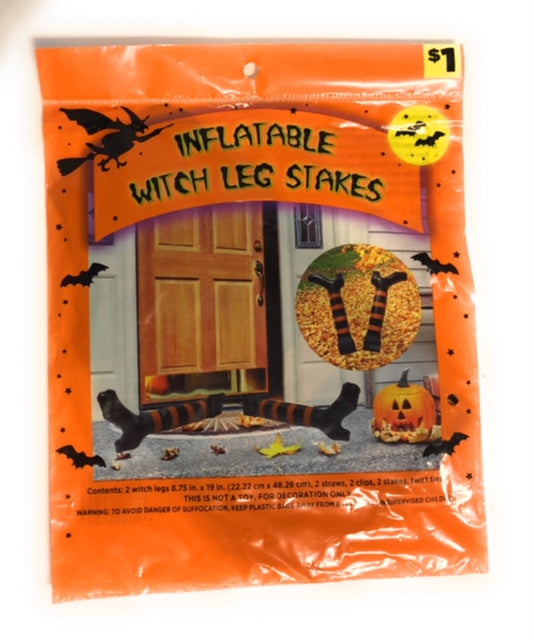 Inflatable Witch Leg Stakes - 24pk