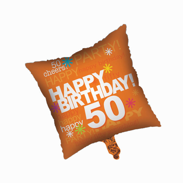 Time to Party! 50th Mylar Balloon