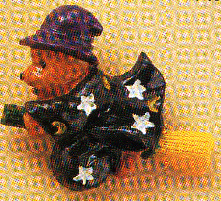 Witch Bear painted lapel pin