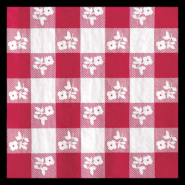 Red Gingham Luncheon Napkins-B720