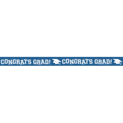 Congrats Grad True Blue Crepe Streamer